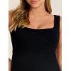 image:imageSummer Mae Womens Maternity Bodysuit Pregnancy Jumpsuit Removable Padd Bra Shapewear Tank Top Square Pants Romper