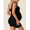 image:imageSummer Mae Womens Maternity Bodysuit Pregnancy Jumpsuit Removable Padd Bra Shapewear Tank Top Square Pants Romper