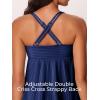 image:imageMiYang Tankini Swimsuits for Women 2026 Tummy Control Modest Flowy Two Piece Bathing Suits Top with Pockets ShortsBlossoming Peach