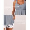 image:imageMiYang Tankini Swimsuits for Women 2026 Tummy Control Modest Flowy Two Piece Bathing Suits Top with Pockets ShortsLilac Leopard Palm