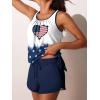 image:imageSummer Mae Blouson Womens Tankini Swimsuits with Shorts Tummy Control Bathing Suits Side Pockets 2026Flag of Hearts