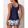 image:imageSummer Mae Blouson Womens Tankini Swimsuits with Shorts Tummy Control Bathing Suits Side Pockets 2026Monstera Leaf Silhouette