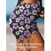image:imageSummer Mae Tankini Swimsuits for Women 2026 Bathing Suits Top Ruched Two Piece Tummy Control VWire Modest Swim SuitsLight Purple Floral Print