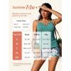 image:imageSummer Mae Tankini Swimsuits for Women 2026 Bathing Suits Top Ruched Two Piece Tummy Control VWire Modest Swim SuitsSolitary Silhouette Bloom