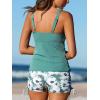 image:imageSummer Mae Tankini Swimsuits for Women 2026 Bathing Suits Top Ruched Two Piece Tummy Control VWire Modest Swim SuitsSolitary Silhouette Bloom
