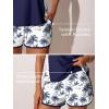 image:imageSummer Mae Blouson Tankini Swimsuits for Women 2026 Tummy Control Two Piece Bathing Suits with Sporty Pockets Swim ShortsBlue Shadow Palm