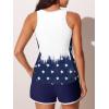 image:imageSummer Mae Blouson Tankini Swimsuits for Women 2026 Tummy Control Two Piece Bathing Suits with Sporty Pockets Swim ShortsFlag of Hearts