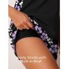 image:imageSummer Mae Blouson Tankini Swimsuits for Women 2026 Tummy Control Two Piece Bathing Suits with Sporty Pockets Swim ShortsLight Purple Floral