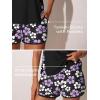 image:imageSummer Mae Blouson Tankini Swimsuits for Women 2026 Tummy Control Two Piece Bathing Suits with Sporty Pockets Swim ShortsLight Purple Floral