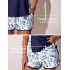 image:imageSummer Mae Blouson Tankini Swimsuits for Women 2026 Tummy Control Two Piece Bathing Suits with Sporty Pockets Swim ShortsPorcelain Paisley