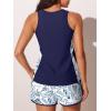 image:imageSummer Mae Blouson Tankini Swimsuits for Women 2026 Tummy Control Two Piece Bathing Suits with Sporty Pockets Swim ShortsPorcelain Paisley