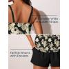 image:imageSummer Mae Blouson Womens Tankini Swimsuits 2026 Modest Tummy Control Bathing Suits Swim Shorts with Pockets for BeachGold Leaves