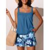 image:imageSummer Mae Blouson Womens Tankini Swimsuits 2026 Modest Tummy Control Bathing Suits Swim Shorts with Pockets for BeachSnow and Ice
