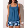 image:imageSummer Mae Blouson Womens Tankini Swimsuits 2026 Modest Tummy Control Bathing Suits Swim Shorts with Pockets for BeachSnow and Ice