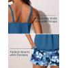 image:imageSummer Mae Blouson Womens Tankini Swimsuits 2026 Modest Tummy Control Bathing Suits Swim Shorts with Pockets for BeachSnow and Ice