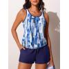 image:imageSummer Mae Blouson Womens Tankini Swimsuits Tummy Control Modest 2026 Two Piece with Sporty Pockets Bathing SuitsAbstract Ink Blue