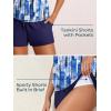 image:imageSummer Mae Blouson Womens Tankini Swimsuits Tummy Control Modest 2026 Two Piece with Sporty Pockets Bathing SuitsAbstract Ink Blue