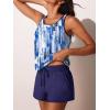 image:imageSummer Mae Blouson Womens Tankini Swimsuits Tummy Control Modest 2026 Two Piece with Sporty Pockets Bathing SuitsAbstract Ink Blue