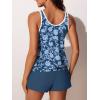 image:imageSummer Mae Blouson Womens Tankini Swimsuits Tummy Control Modest 2026 Two Piece with Sporty Pockets Bathing SuitsBranches Vines Flowers