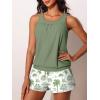 image:imageSummer Mae Blouson Womens Tankini Swimsuits Tummy Control Modest 2026 Two Piece with Sporty Pockets Bathing SuitsCoconut Tree Island