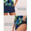 image:imageSummer Mae Blouson Womens Tankini Swimsuits Tummy Control Modest 2026 Two Piece with Sporty Pockets Bathing SuitsWatercolor Phoenix Palm
