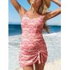 image:imageSummer Mae Ribbed Maternity One Piece Swim Dress Pregnancy Swimsuit with Builtin Bottom Swimwear Tie Knot Skirt Bathing SuitBerry Palm Fan