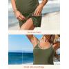 image:imageSummer Mae Ribbed Maternity One Piece Swim Dress Pregnancy Swimsuit with Builtin Bottom Swimwear Tie Knot Skirt Bathing SuitDeep Sage