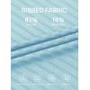 image:imageSummer Mae Ribbed Maternity One Piece Swim Dress Pregnancy Swimsuit with Builtin Bottom Swimwear Tie Knot Skirt Bathing SuitLight Blue