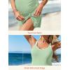 image:imageSummer Mae Ribbed Maternity One Piece Swim Dress Pregnancy Swimsuit with Builtin Bottom Swimwear Tie Knot Skirt Bathing SuitLight Green