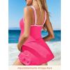 image:imageSummer Mae Ribbed Maternity One Piece Swim Dress Pregnancy Swimsuit with Builtin Bottom Swimwear Tie Knot Skirt Bathing SuitPlum Pink