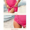 image:imageSummer Mae Ribbed Maternity One Piece Swim Dress Pregnancy Swimsuit with Builtin Bottom Swimwear Tie Knot Skirt Bathing SuitPlum Pink