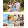 image:imageSummer Mae Smocked Maternity Swim Dress One Piece Swimsuit with Builtin Pockets Bottom Ruffle A Line Pregnancy Bathing SuitBaby Blue