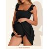 image:imageSummer Mae Smocked Maternity Swim Dress One Piece Swimsuit with Builtin Pockets Bottom Ruffle A Line Pregnancy Bathing SuitBlack