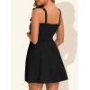 image:imageSummer Mae Smocked Maternity Swim Dress One Piece Swimsuit with Builtin Pockets Bottom Ruffle A Line Pregnancy Bathing SuitBlack