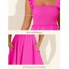 image:imageSummer Mae Smocked Maternity Swim Dress One Piece Swimsuit with Builtin Pockets Bottom Ruffle A Line Pregnancy Bathing SuitHot Pink