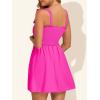 image:imageSummer Mae Smocked Maternity Swim Dress One Piece Swimsuit with Builtin Pockets Bottom Ruffle A Line Pregnancy Bathing SuitHot Pink