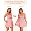 image:imageSummer Mae Smocked Maternity Swim Dress One Piece Swimsuit with Builtin Pockets Bottom Ruffle A Line Pregnancy Bathing SuitLight Pink