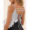 image:imageSummer Mae Maternity Swimsuit One Piece Ruffle Cutout Pregnancy Bathing Suit Lace Up SwimwearBlack Stripe