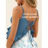 image:imageSummer Mae Maternity Swimsuit One Piece Ruffle Cutout Pregnancy Bathing Suit Lace Up SwimwearBlue Bloom