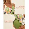 image:imageSummer Mae Maternity Swimsuit One Piece Ruffle Cutout Pregnancy Bathing Suit Lace Up SwimwearPalm Paradise