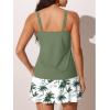 image:imageSummer Mae Womens Tankini Swimsuits with Skirt Two Piece Tummy Control Bathing Suits Printed Swimdress Swimwear 2026Green Shadow