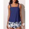 image:imageSummer Mae Womens Tankini Swimsuits with Skirt Two Piece Tummy Control Bathing Suits Printed Swimdress Swimwear 2026Monstera Leaf Silhouette