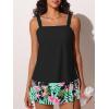 image:imageSummer Mae Womens Tankini Swimsuits with Skirt Two Piece Tummy Control Bathing Suits Printed Swimdress Swimwear 2026Rainbow Jungle