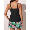 image:imageSummer Mae Womens Tankini Swimsuits with Skirt Two Piece Tummy Control Bathing Suits Printed Swimdress Swimwear 2026Rainbow Jungle