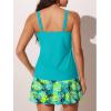 image:imageSummer Mae Womens Tankini Swimsuits with Skirt Two Piece Tummy Control Bathing Suits Printed Swimdress Swimwear 2026Tropical Green Leaves