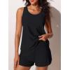 image:imageSummer Mae Blouson Tankini Swimsuits for Women 2026 Tummy Control Two Piece Bathing Suits with Sporty Pockets Swim ShortsBlack