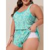 image:imageSummer Mae Plus Size Swim Romper Women One Piece Swimsuit Blouson Bathing Suit with Pockets 2026 Modest SwimwearBlue Flower Clusters