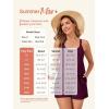 image:imageSummer Mae Plus Size Swim Romper Women One Piece Swimsuit Blouson Bathing Suit with Pockets 2026 Modest SwimwearPurplish Red