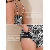image:imageSummer Mae Plus Size Swim Romper Women One Piece Swimsuit Blouson Bathing Suit with Pockets 2026 Modest SwimwearWhite Vines Black