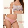 image:imageSummer Mae Ruffle Maternity Swimsuit TwoPiece Low Rise Bikini Shirred Smoked Pregnancy Bathing SuitPastel Wildflower